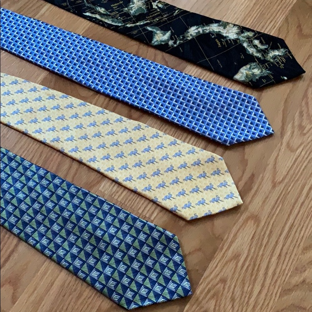 100% Silk Ties LOT of 4 all in Excellent Used Condition